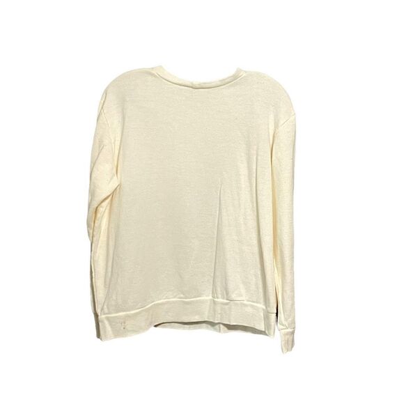 VINTAGE Handpainted floral crewneck top size L - Picture 8 of 9